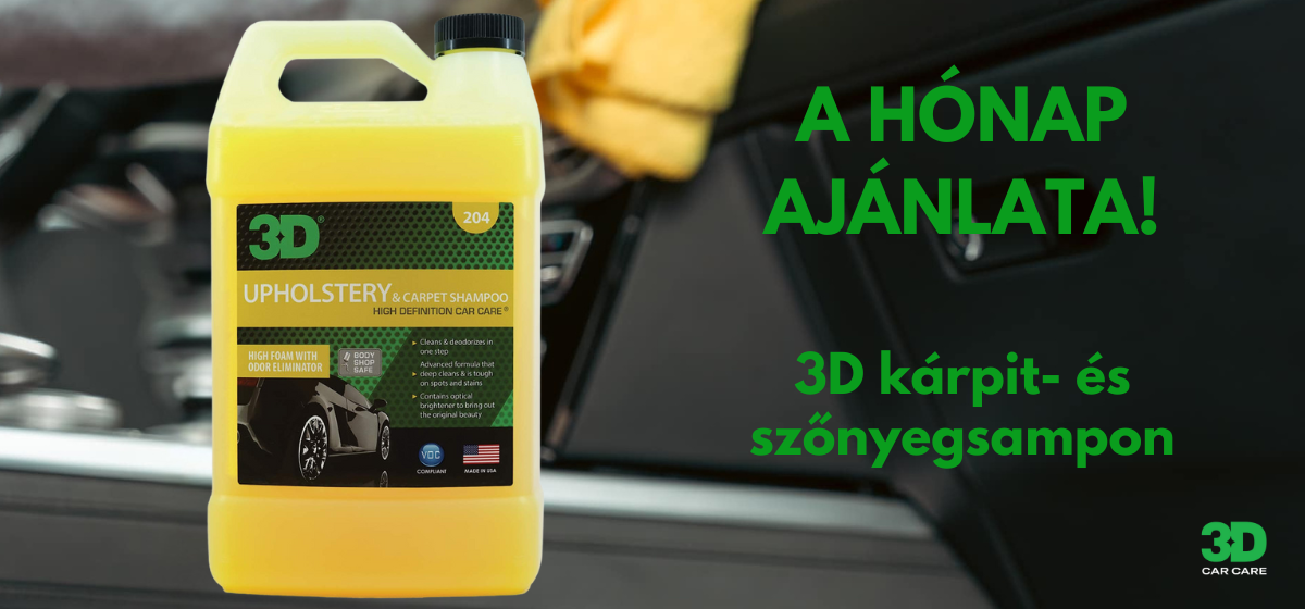 3D kárpit- és szőnyegsampon